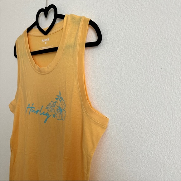 Hurley Yellow Graphic Cotton Blend Dress Size M - Picture 3 of 7